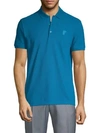 VERSACE Solid Cotton Polo