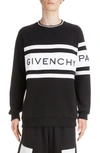 GIVENCHY Band Logo Longline Sweatshirt,BMJ01430AF