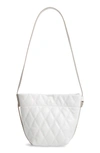 GIVENCHY MINI GV QUILTED LEATHER BUCKET BAG - WHITE,BB506PB0EY