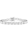 CZ BY KENNETH JAY LANE SILVER-TONE CRYSTAL BRACELET,3074457345619967679