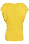 PACO RABANNE WOMAN DRAPED KNITTED TOP YELLOW,GB 2507222119056102