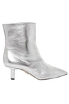 PAUL ANDREW PAUL ANDREW WOMAN MANGOLD METALLIC LEATHER ANKLE BOOTS SILVER,3074457345619816528