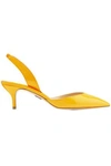 PAUL ANDREW PAUL ANDREW WOMAN RHEA PATENT-LEATHER SLINGBACK PUMPS YELLOW,3074457345620709186