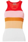 EMILIO PUCCI COLOR-BLOCK RIBBED-KNIT TANK,3074457345619742456