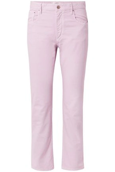 Isabel Marant Étoile Woman Fliff Cropped High-rise Straight-leg Jeans Lilac