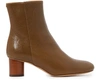 JÉRÔME DREYFUSS PATRICIA ANKLE BOOTS WITH CREASED EFFECT,33PAT50KAK/KAKI