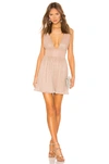 Superdown Elena Mini Dress In Rose Gold