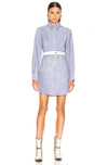 ISABEL MARANT ÉTOILE ISABEL MARANT ETOILE SENNA LEATHER DRESS IN BLUE,ETOI-WD116