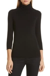 L Agence Aja Stretch-jersey Turtleneck Top In Black