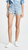 Levi's Levis Blue Distressed 501 Original Shorts In Fault Line
