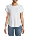 Frame Easy True Linen T-shirt In Blanc