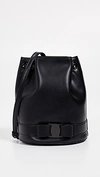 Salvatore Ferragamo Vara Rainbow Bucket Bag In Black | ModeSens