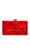 Edie Parker Jean Solid Acrylic Clutch Bag In Red
