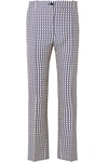 VALENTINO PRINTED WOOL AND SILK-BLEND FLARED PANTS