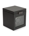 Wolf Axis Single Watch Winder & Case - Black
