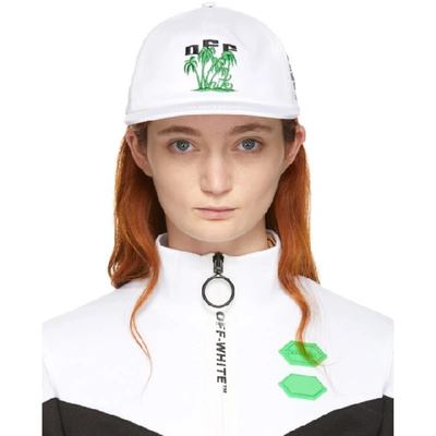 Off-white Island Embroidered Baseball Cap In White