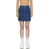 STELLA MCCARTNEY STELLA MCCARTNEY BLUE DENIM MONOGRAM MINISKIRT