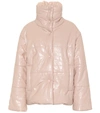 Nanushka Liberty Fabric Mortimer Print Hide Puffer Jacket In Pink