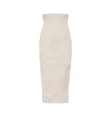 Rick Owens Pencil Midi Skirt In Beige
