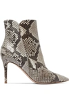 GIANVITO ROSSI LEVY 85 PYTHON ANKLE BOOTS