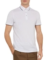 TED BAKER TOFF GEO-PRINT REGULAR FIT POLO SHIRT,MMB-TOFF-TH9M