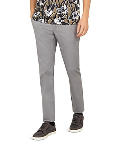Ted Baker Seenchi Slim Fit Chinos Grey In Gray