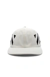 Off-white Diagonal Stripe Print Baseball Cap In Off White & Black