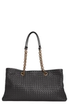 BOTTEGA VENETA INTRECCIATO EAST/WEST LEATHER TOTE BAG,389413VO0AD