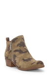 Lucky Brand Basel Bootie In Camo Suede