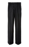 BURBERRY PLEATED WOOL-BLEND WIDE-LEG trousers,8007568MO