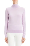 Theory Foundation Silk-blend Turtleneck Sweater In Pink Lilac