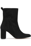 GANNI GANNI WOMAN CARLY SUEDE ANKLE BOOTS BLACK,3074457345619966904