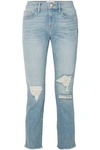 FRAME CROPPED LOW-RISE STRAIGHT-LEG JEANS,3074457345619998813