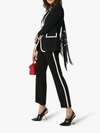 GUCCI GUCCI CONTRAST STRIPE BOOTCUT TROUSERS,524709ZKR0113336288