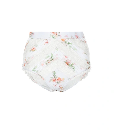 Zimmermann Heathers Pintuck Lace Bottoms In Floral