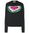 JW ANDERSON EMBROIDERED WATERMELON WOOL SWEATER,P00351665