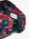 GUCCI GUCCI METALLIC PINK FLORAL EMBROIDERED TURBAN,5580133GB9713525819