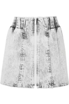 MIU MIU PRINTED DENIM MINI SKIRT