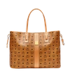 Mcm Reversible Liz Shopper In Visetos In Cognac | Cognac