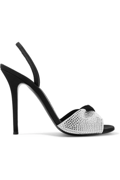 Giuseppe Zanotti Women's Swarovski Crystal Slingback High-heel Sandals In Black