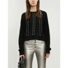 THE KOOPLES EYELET-EMBELLISHED ROUND-NECK COTTON JUMPER