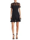 JONATHAN SIMKHAI Guipure Lace Mini A-Line Dress