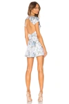 Superdown Carolisa Open Back Dress In White Floral