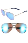 Michael Kors Collection 59mm Aviator Sunglasses In Blue