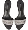 ALEXANDER WANG Jo Crystal Logo Slide Sandals,3049S0054M