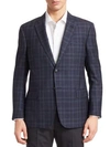 EMPORIO ARMANI Plaid Wool & Silk Sport Coat