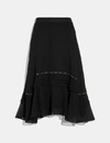 COACH COACH LONG EMBELLISHED SKIRT,67641