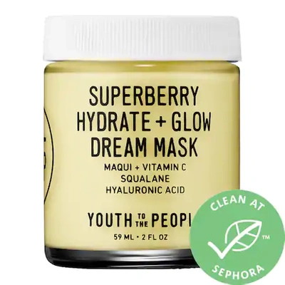 YOUTH TO THE PEOPLE SUPERBERRY HYDRATE + GLOW DREAM NIGHT CREAM + MASK WITH VITAMIN C 2 OZ / 59 ML,2180941