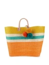 MAR Y SOL COLORBLOCK STRAW TOTE,0400099851058