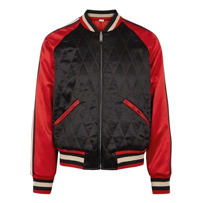 Gucci Reversible Acetate Bomber Jacket In Green